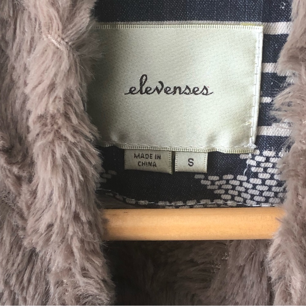 Anthropologie Elevenses Faux Fur Abstract Vest - Picture 5 of 7